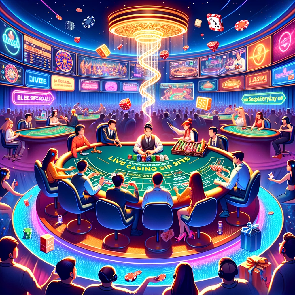 Live casino sitelerinin heyecanını yakalayan hikaye zenginliği taşıyan bir karikatür tasarladım. Bu macera, arkadaşlarının canlı online casinoların dünyasına açılan sihirli bir portalı keşfettiği bir grup arkadaşı izliyor. Bu canlı ve renkli dijital âlemde, dünyanın dört bir yanından diğer oyuncularla çevrili, blackjack, rulet ve poker gibi gerçek zamanlı oyunlara katılıyorlar. Oyuncular arasındaki heyecan ve dostluk, bahislerini yerleştirirken, kazançlarını kutlarken ve canlı casino oyunlarının heyecan verici iniş çıkışlarını yaşarken hissediliyor. 'www.diseaseinformation.net' adresi, hikayenin genel temasıyla sorunsuz bir şekilde bütünleşecek şekilde, belki sanal casino masasında veya dijital arka plandaki bir neon tabelada ince bir şekilde karikatüre dahil edildi.